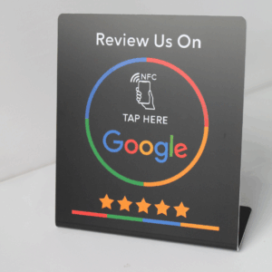 NFC Google Review Stand Black