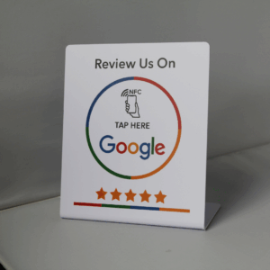 NFC Google Review Stand White
